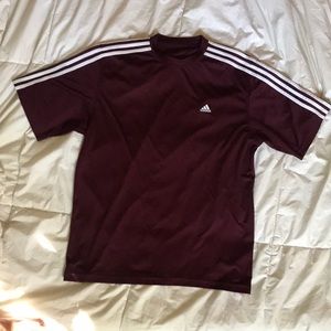 Men’s Burgundy Adidas Shirt ••